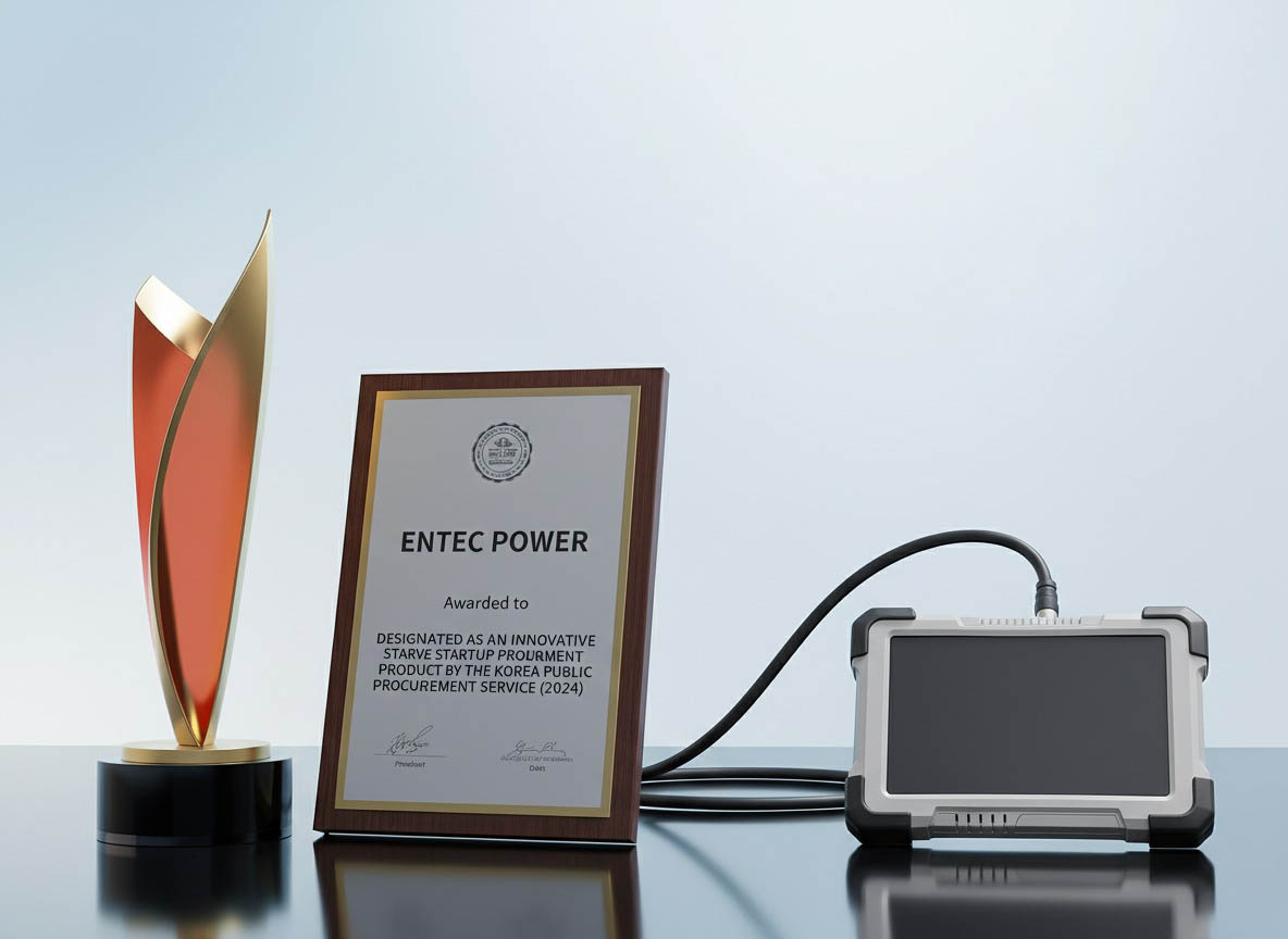 ENTEC POWER 인증서 및 수상 내역 - ISO 9001, IEC 안전 기준 적합 인증